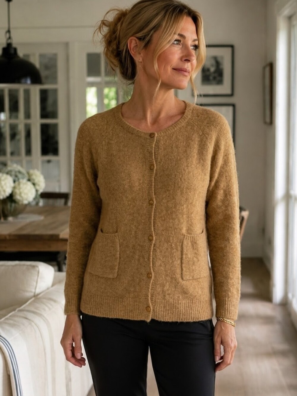 Des Petits Hauts • Esterel Cardigan French Sweater in Camel size small